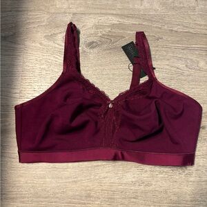 Curvy Couture Burgundy Bra